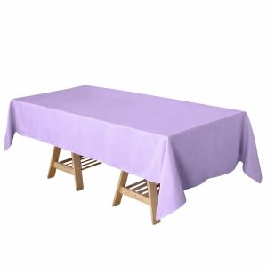 Polyester |  60″x102″ Lavender Lilac Seamless Polyester Rectangular Tablecloth