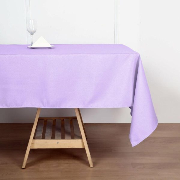 Polyester |  60″x102″ Lavender Lilac Seamless Polyester Rectangular Tablecloth