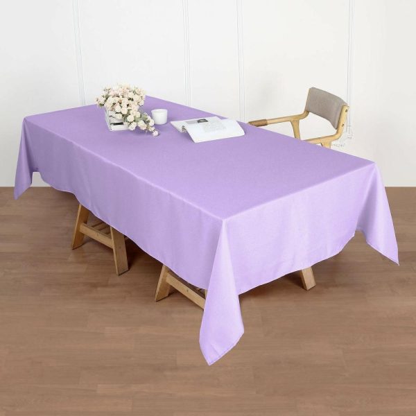 Polyester |  60″x102″ Lavender Lilac Seamless Polyester Rectangular Tablecloth