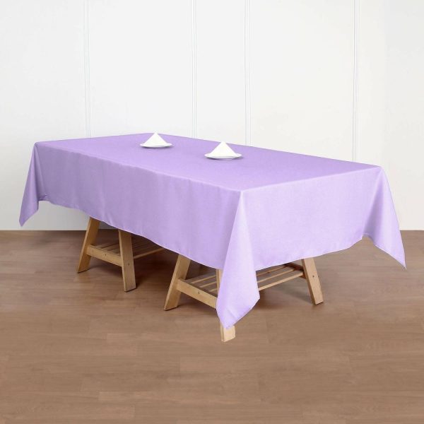 Polyester |  60″x102″ Lavender Lilac Seamless Polyester Rectangular Tablecloth