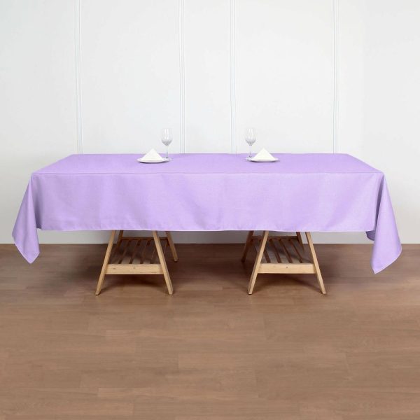 Polyester |  60″x102″ Lavender Lilac Seamless Polyester Rectangular Tablecloth