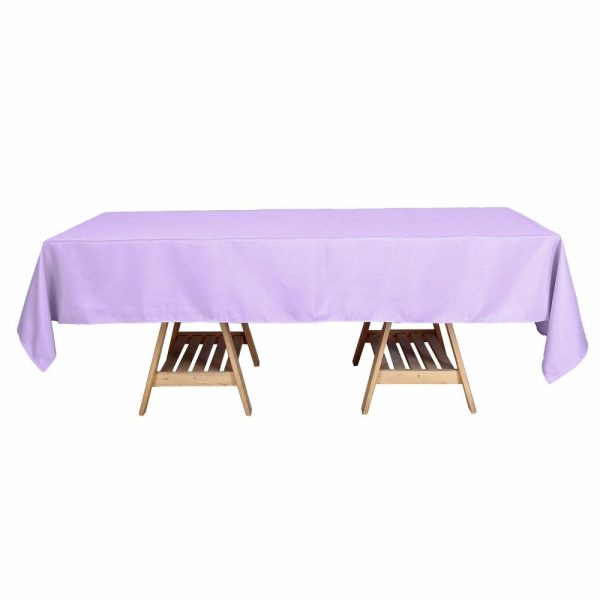 Polyester |  60″x102″ Lavender Lilac Seamless Polyester Rectangular Tablecloth