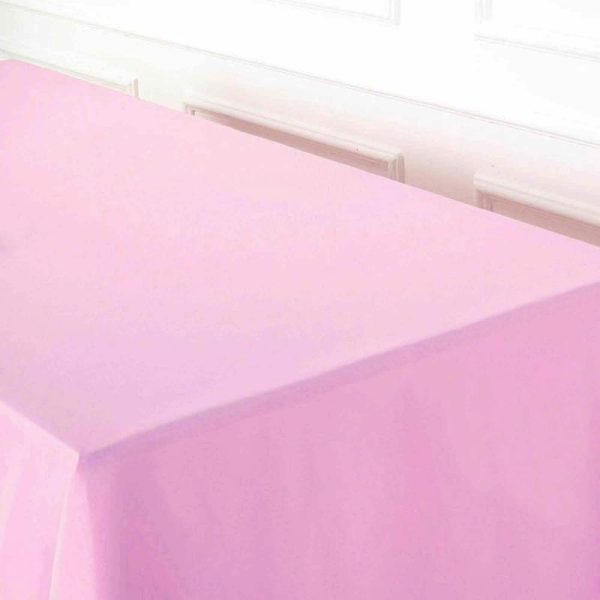 Polyester |  60″x102″ Pink Seamless Polyester Rectangular Tablecloth