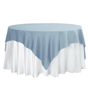 Polyester |  70″x70″ Dusty Blue Square Seamless Polyester Table Overlay