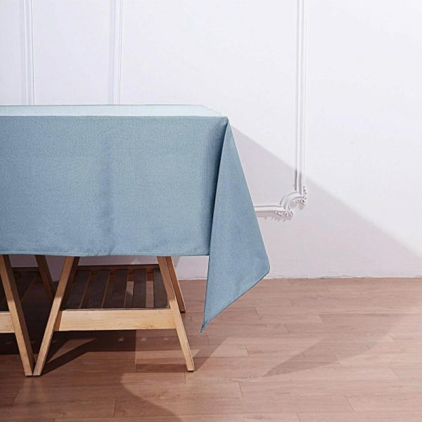 Polyester |  70″x70″ Dusty Blue Square Seamless Polyester Table Overlay