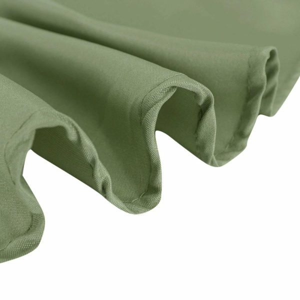 Polyester |  70″x70″ Dusty Sage Green Seamless Polyester Square Table Overlay