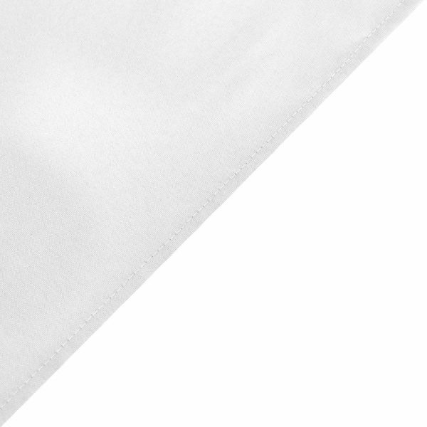 Polyester |  72″x120″ White Seamless Polyester Rectangle Tablecloth, Reusable Linen Tablecloth