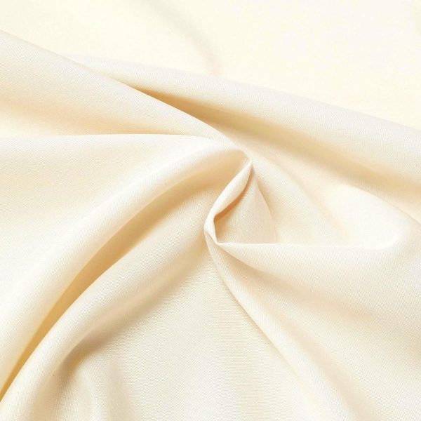 Polyester |  90″x132″ Beige Seamless Polyester Rectangular Tablecloth for 6 Foot Table With Floor-Length Drop