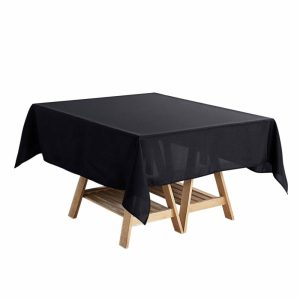 Polyester |  Black Polyester Square Tablecloth 54″x54″