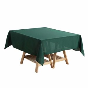 Polyester |  Hunter Emerald Green Polyester Square Tablecloth 54″x54″