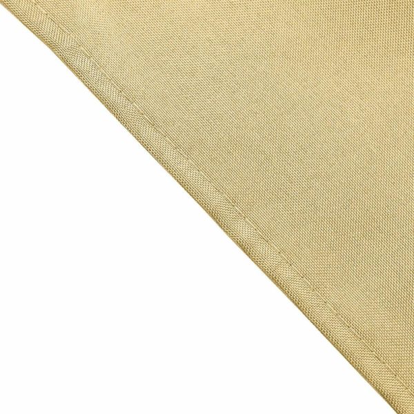 Polyester Napkins |  5 Pack Champagne Cloth Napkins with Hemmed Edges, Reusable Polyester Dinner Linen Napkins – 17″x17″