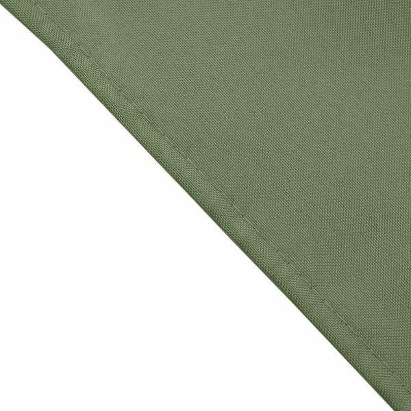 Polyester Napkins |  5 Pack Olive Green Cloth Napkins with Hemmed Edges, Reusable Polyester Dinner Linen Napkins – 17″x17″