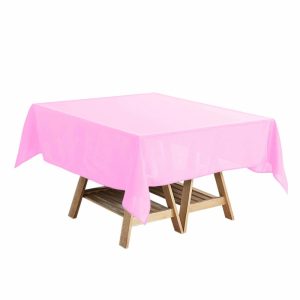 Polyester |  Pink Polyester Square Tablecloth 54″x54″