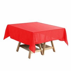 Polyester |  Red Polyester Square Tablecloth 54″x54″