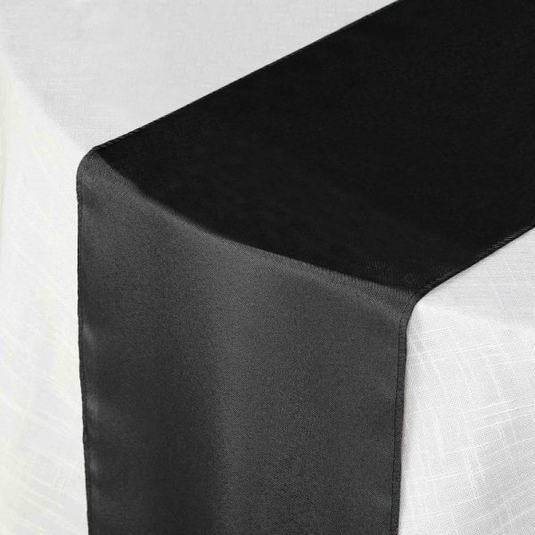 Polyester Runners |  12″x108″ Black Polyester Table Runner