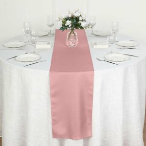 Polyester Runners |  12″x108″ Dusty Rose Polyester Table Runner