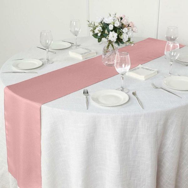 Polyester Runners |  12″x108″ Dusty Rose Polyester Table Runner