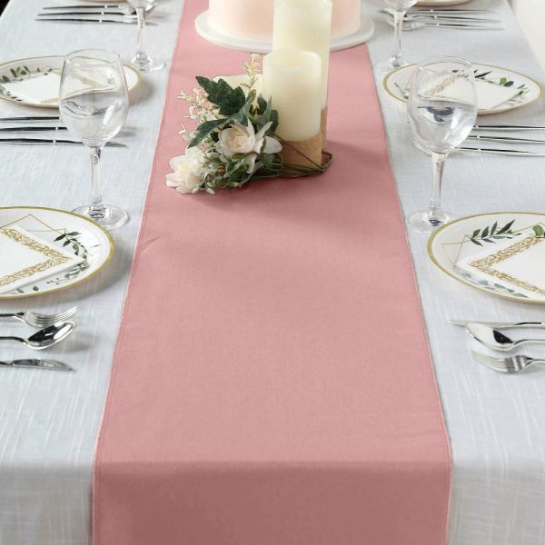 Polyester Runners |  12″x108″ Dusty Rose Polyester Table Runner