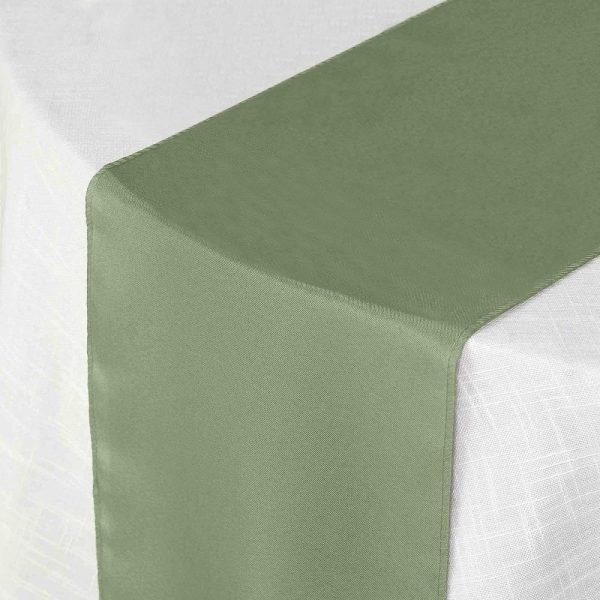 Polyester Runners |  12″x108″ Dusty Sage Green Polyester Table Runner