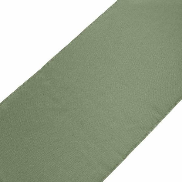 Polyester Runners |  12″x108″ Dusty Sage Green Polyester Table Runner