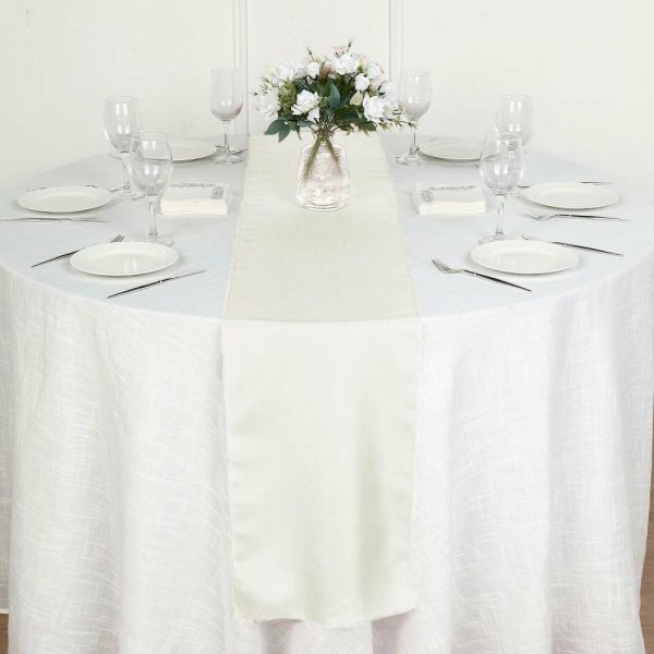 Polyester Runners |  12″x108″ Ivory Polyester Table Runner