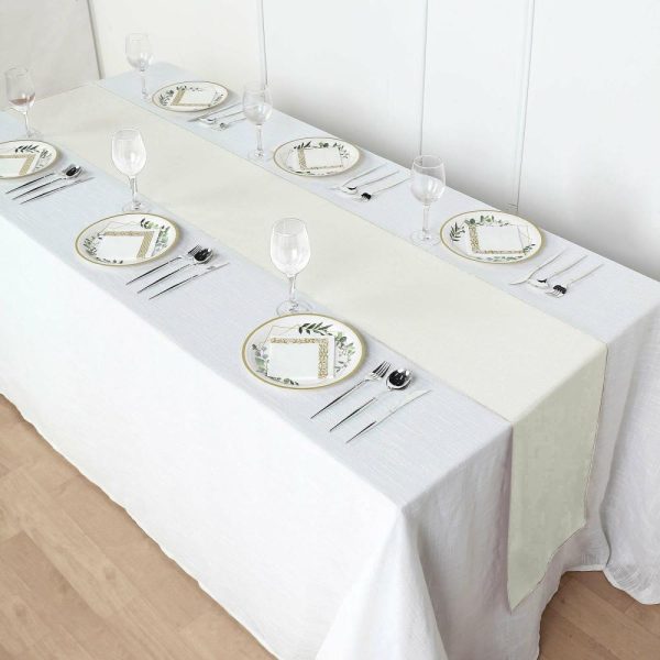 Polyester Runners |  12″x108″ Ivory Polyester Table Runner