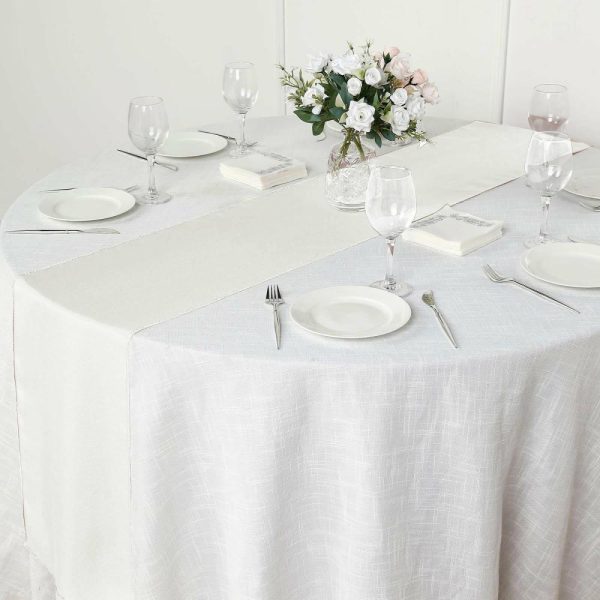 Polyester Runners |  12″x108″ Ivory Polyester Table Runner