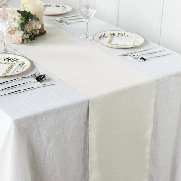 Polyester Runners |  12″x108″ Ivory Polyester Table Runner