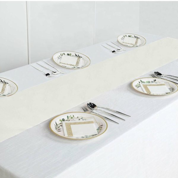 Polyester Runners |  12″x108″ Ivory Polyester Table Runner