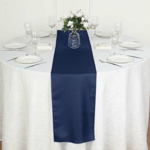 Polyester Runners |  12″x108″ Navy Blue Polyester Table Runner