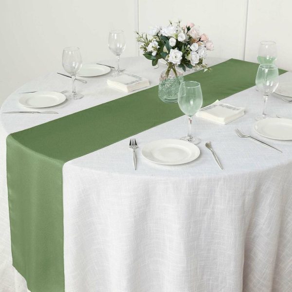 Polyester Runners |  12″x108″ Olive Green Polyester Table Runner