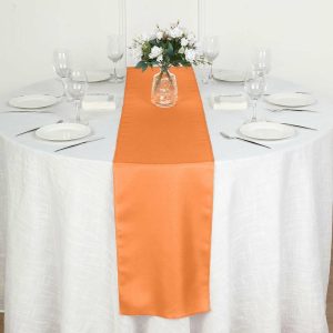 Polyester Runners |  12″x108″ Orange Polyester Table Runner