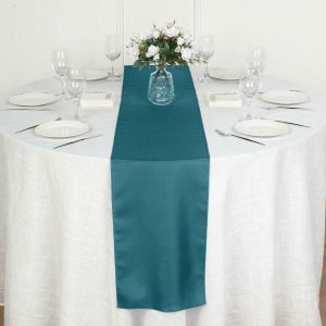 Polyester Runners |  12″x108″ Peacock Teal Polyester Table Runner