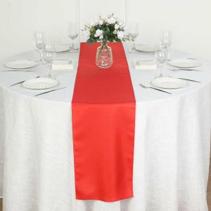 Polyester Runners |  12″x108″ Red Polyester Table Runner