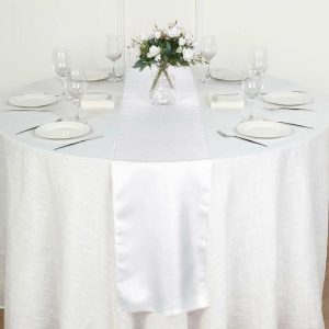 Polyester Runners |  12″x108″ White Polyester Table Runner