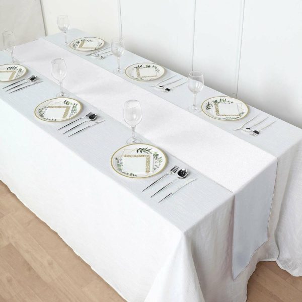 Polyester Runners |  12″x108″ White Polyester Table Runner