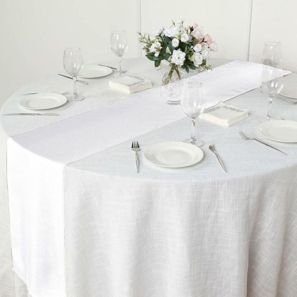 Polyester Runners |  12″x108″ White Polyester Table Runner