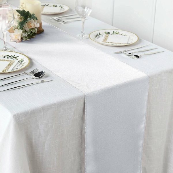 Polyester Runners |  12″x108″ White Polyester Table Runner