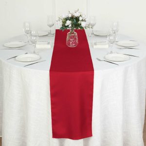 Polyester Runners |  12″x108″ Wine Polyester Table Runner