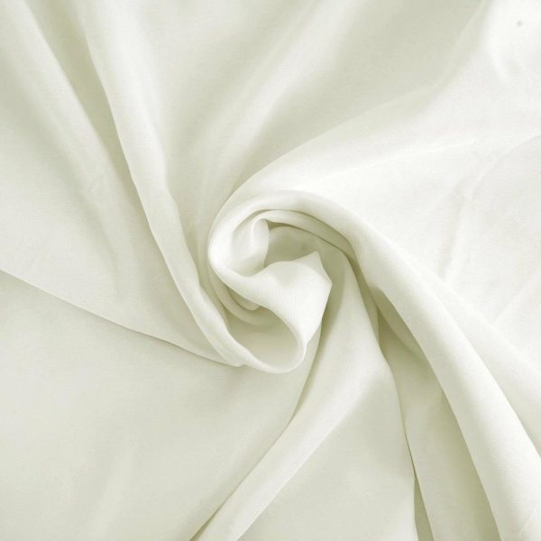 Polyester & Taffeta Sashes |  5 Pack 6″x108″ Ivory Polyester Chair Sashes