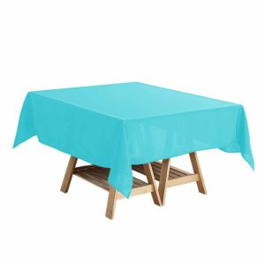 Polyester |  Turquoise Polyester Square Tablecloth 54″x54″