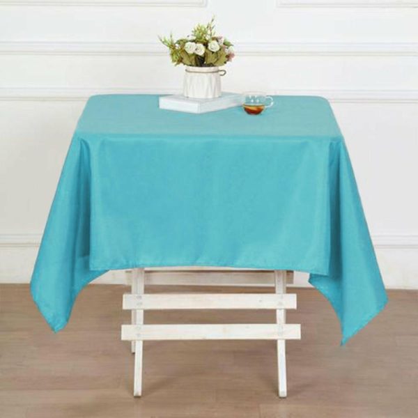 Polyester |  Turquoise Polyester Square Tablecloth 54″x54″