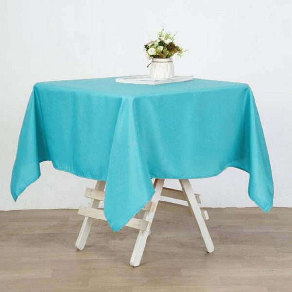 Polyester |  Turquoise Polyester Square Tablecloth 54″x54″