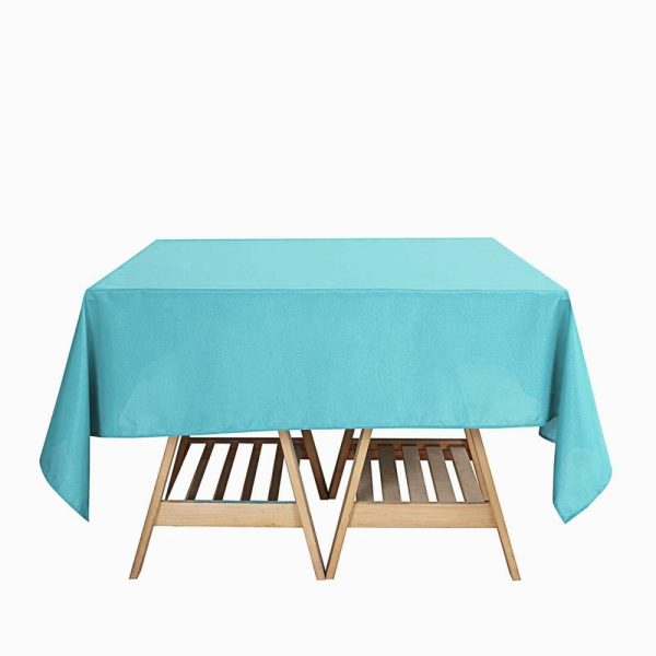 Polyester |  Turquoise Polyester Square Tablecloth 54″x54″