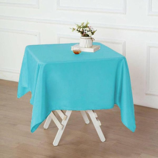 Polyester |  Turquoise Polyester Square Tablecloth 54″x54″