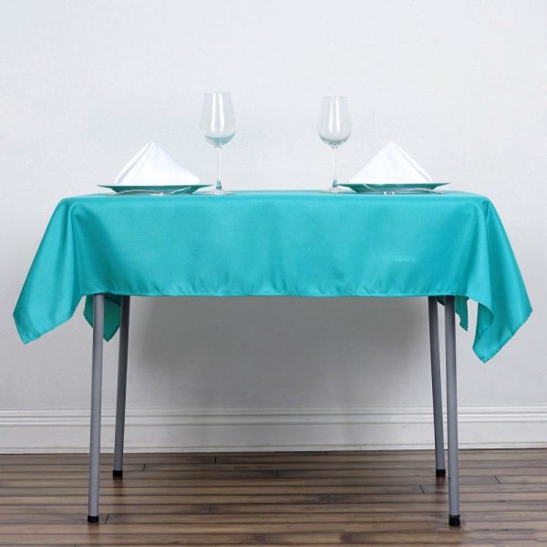 Polyester |  Turquoise Polyester Square Tablecloth 54″x54″