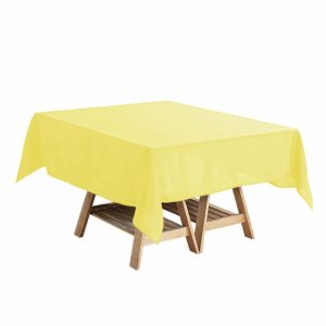 Polyester |  Yellow Polyester Square Tablecloth 54″x54″