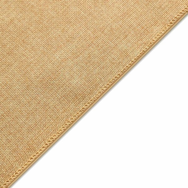 Rustic & Cheesecloth Sashes |  5 Pack Gold Jute Faux Burlap Chair Sashes, Boho Chic Linen Decor – 6″x108″