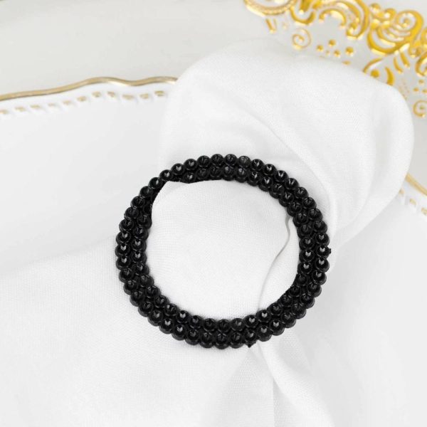 Sash Pins & Brooches |  20 Pack 2.5″ Black Diamond Circle Napkin Ring Pin Brooch, Rhinestone Chair Sash Bow Buckle