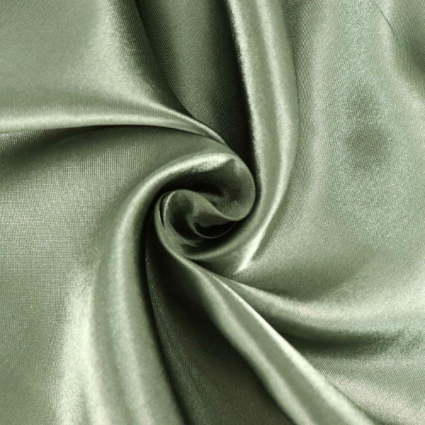 Satin |  108″ Dusty Sage Green Seamless Satin Round Tablecloth